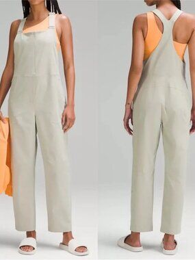 Lululemon WovenAir Raw Linen Breathable Relaxed Overalls 8